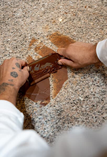 Artisanal pastry with chocolate